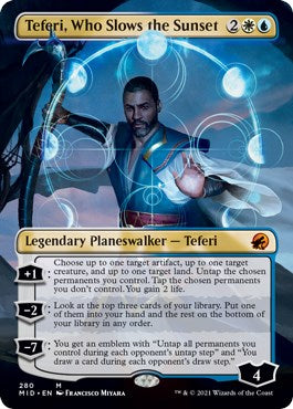 Teferi, Who Slows the Sunset (Borderless) [MID - 280]