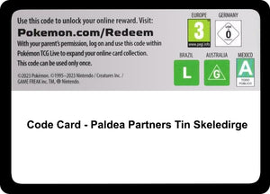 Code Card - Paldea Partners Tin (Skeledirge) [MCAP - 000]