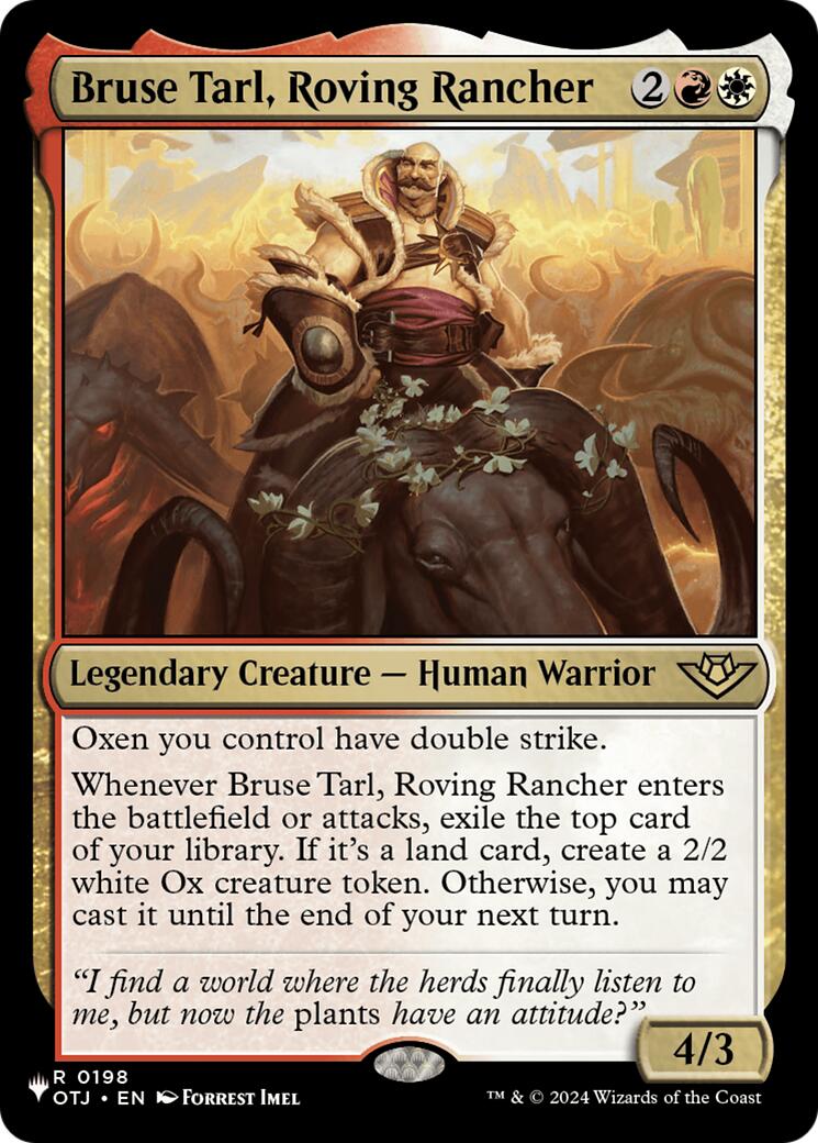 Bruse Tarl, Roving Rancher