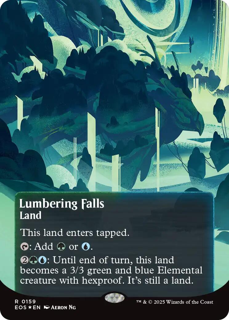 Lumbering Falls (0159) (Borderless) (Galaxy Foil)