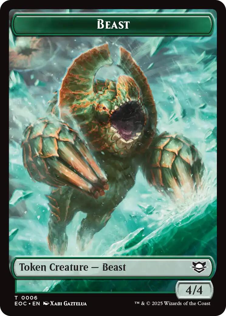 Beast (0006) // Elemental (0008) Double-Sided Token [EOC - 6 // 8]