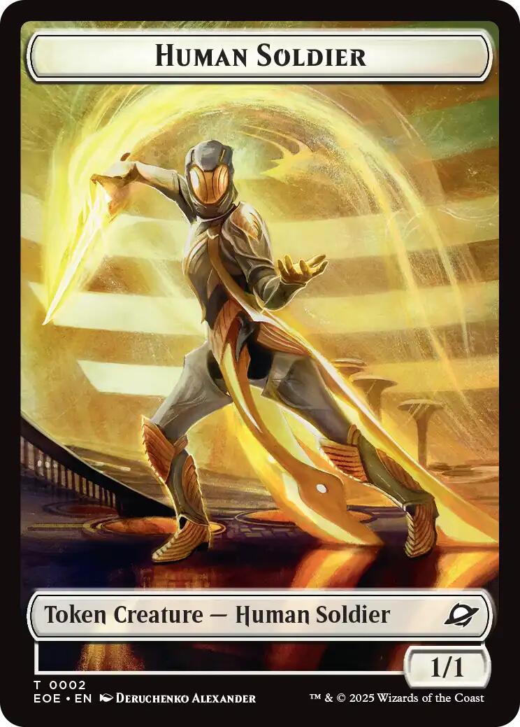 Human Soldier // Lander (0007) Doubled-Sided Token [EOE - 2 // 7]